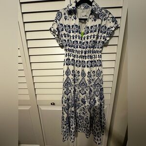 Sam Edelman Navy and White Floral Maxi Dress